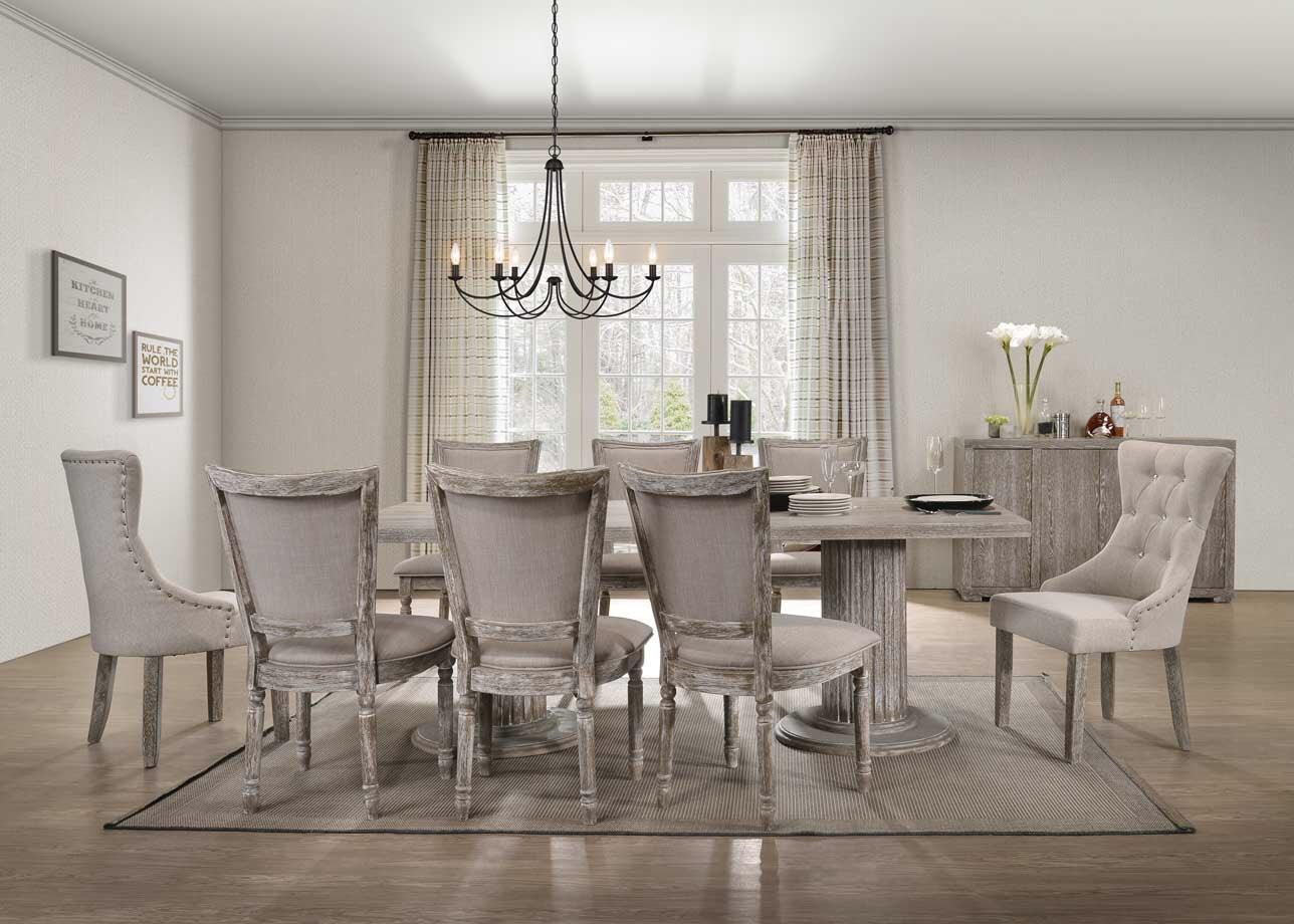 Rustic gray 2024 dining set